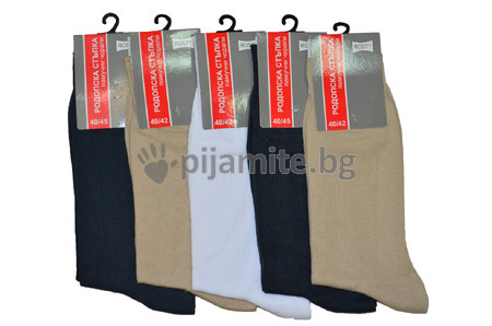   Мъжки Български чорапи - 100% памук, 40/42 - 5 бр./пакет